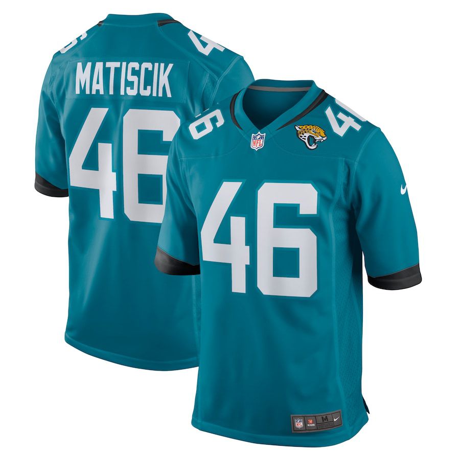 Men Jacksonville Jaguars #46 Ross Matiscik Nike Green Game NFL Jersey